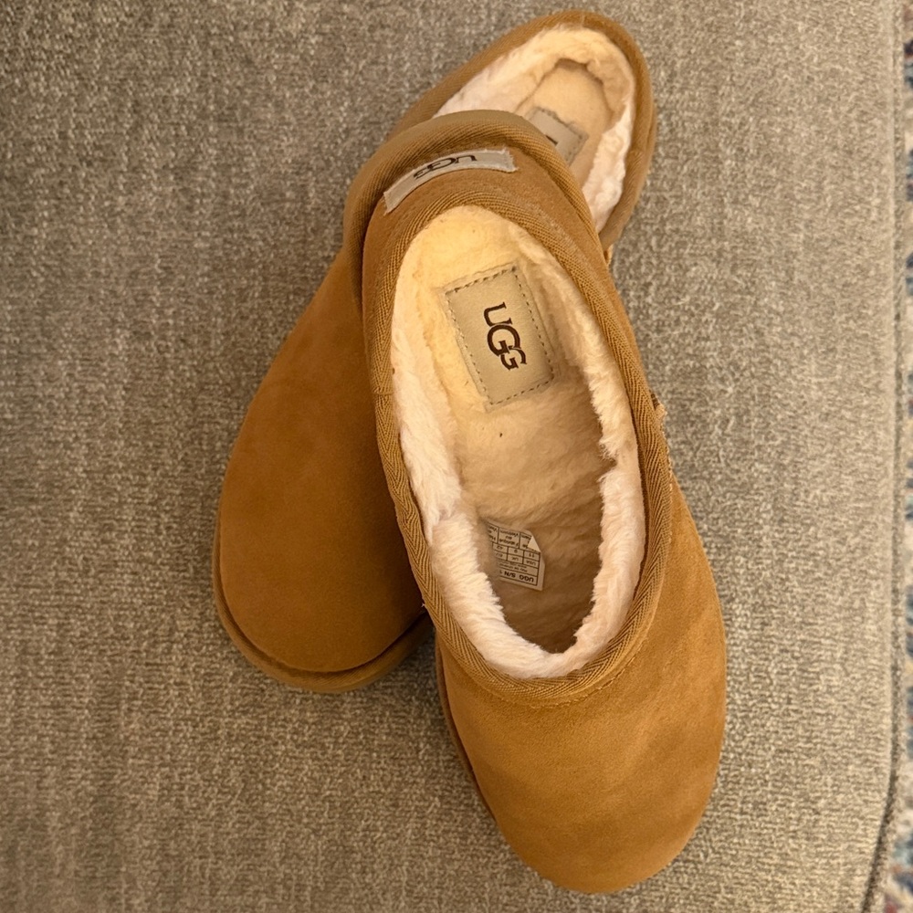 UGG Chestnut Sheepskin Classic Lined Slippers (Women)